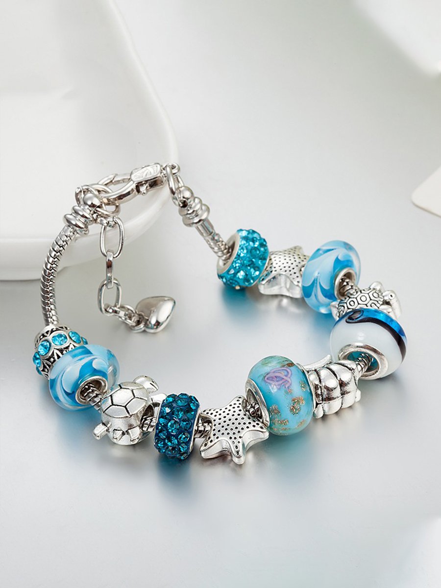 🔥Buy 3 Get 10% Off🔥Women's Resort Style Fashion Turtle Glass Bead Adjustable Bracelet