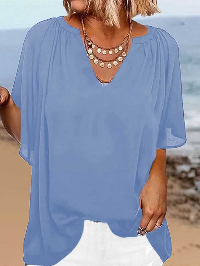 🔥Buy 3 Get 10% Off🔥Resort V-Neck Casual T-Shirt