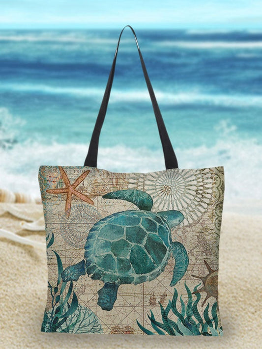 🔥Buy 3 Get 10% Off🔥Sea Life Print Tote Bag