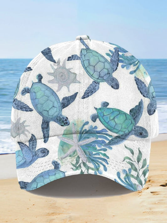 🔥Buy 3 Get 10% Off🔥Unisex "Hawaiian Sea Turtle" Print Hat