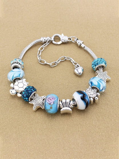 🔥Buy 3 Get 10% Off🔥Women's Resort Style Fashion Turtle Glass Bead Adjustable Bracelet