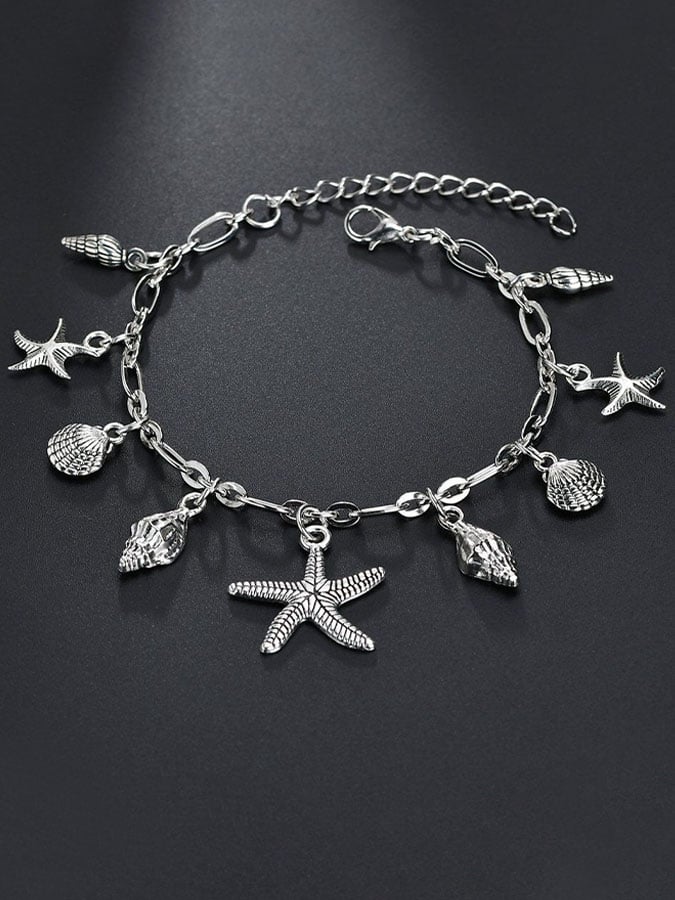🔥Buy 3 Get 10% Off🔥Vintage Classic Starfish Conch Shell Anklet