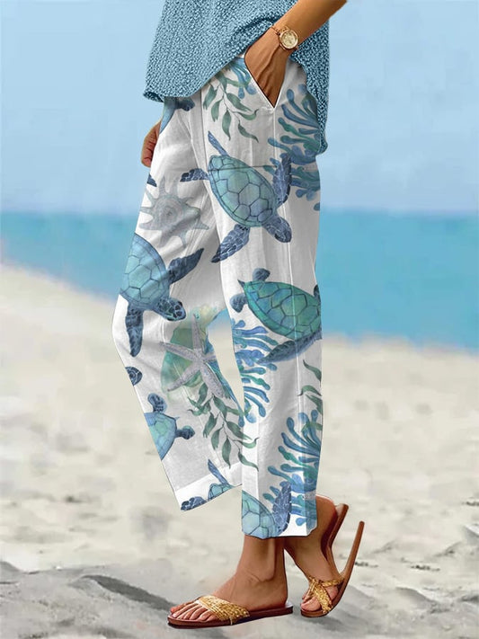 🔥Buy 3 Get 10% Off🔥Women's Beach Vacation Loose Casual Pants (With Pockets)