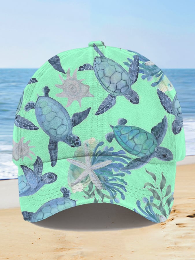 🔥Buy 3 Get 10% Off🔥Unisex "Hawaiian Sea Turtle" Print Hat