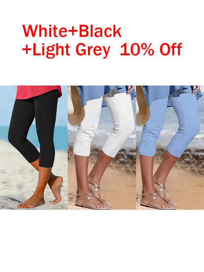 🔥Buy 3 Get 10% Off🔥women's plain casual leggings