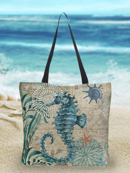 🔥Buy 3 Get 10% Off🔥Sea Life Print Tote Bag