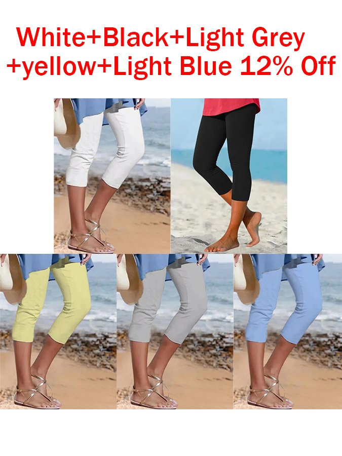 🔥Buy 3 Get 10% Off🔥women's plain casual leggings